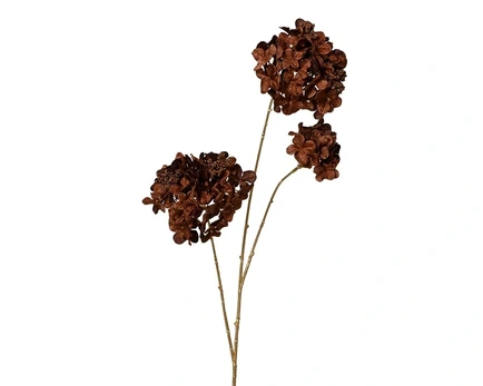 Dirbtinė gėlė Decoris Hydrangea, ruda, 88 cm