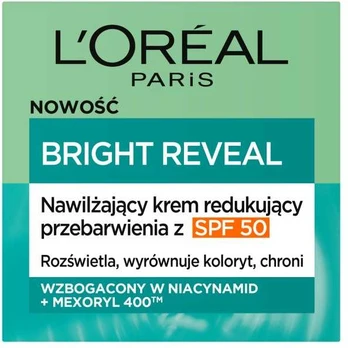 L'Oreal Bright Reveal drėkinamasis kremas, mažinantis spalvos pasikeitimą su SPF50 50ml