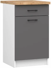 Virtuvės spintelė OLIVIA S50 SZ1, balta/betono kaina