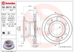 Stabdžių diskas BREMBO 09.6813.20 kaina