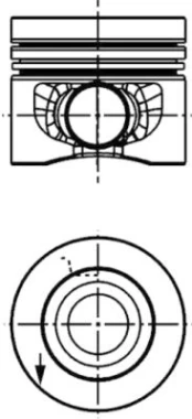 KS 40 353 620 Piston kaina