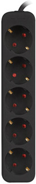 LANBERG Power strip 5x Shuko 3m black | PS0-05F-0300-BK
