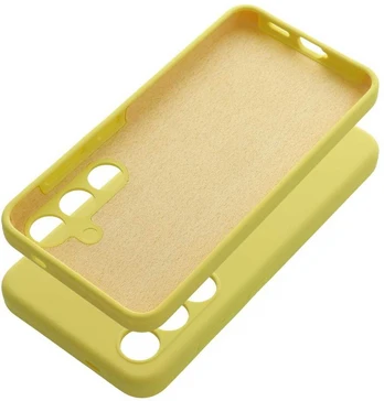 SILICONE 2mm dėklas SAMSUNG S25 Edge geltonas