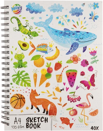 Moxy - Sketch book A4, 135 gsm, 40 sheets (110011)