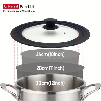 universalus puodų dangtis, 24,13 cm / 26,67 cm / 27,94 cm
