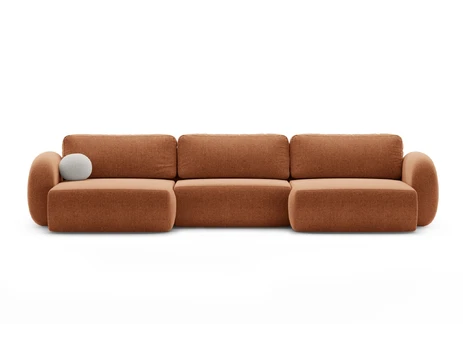 Panoramic Sofa with Box and Sleeping Function, "Tonale", 5 Seats, 362x149x88 Made in Europe