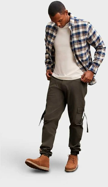 men's pants dark pilka