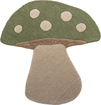 Bloomingville Mini - Mushroom Rug - Green - Wool