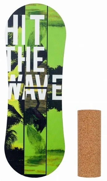 Trickboard balansinė lenta Medium Hit the wave (kamštinis volelis)