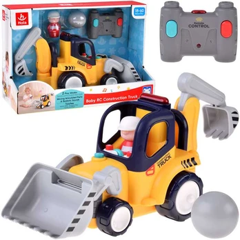 Remote-controlled construction vehicle BULLDOZER-EXCAVATOR Sound + lights ZA5669
