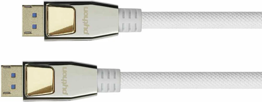 PYTHON Python DisplayPort 2.0 Kabelis Nylongeflecht baltas 3m