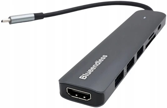 Hub 7in1 adapteris Usb-c / Hdmi 4k / Usb 3.0 / Sd Pd