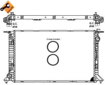 Variklio radiatorius NRF NRF 53065