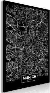 Artgeist Paveikslas - Dark Map of Munich (1 Part) Vertical kaina