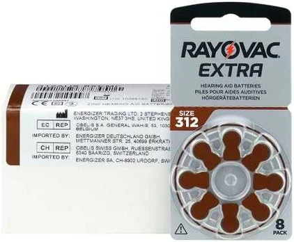 Rayovac Extra elementai klausos aparatams PR41 312, 80 vnt.