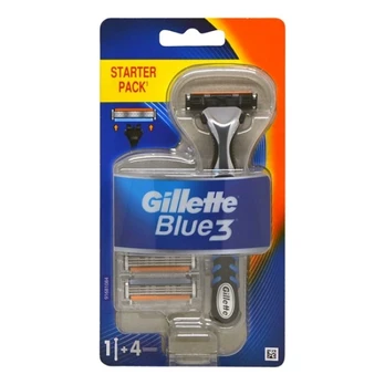 Gillette Blue3 Skustuvas, 1vnt + 4 galvutės