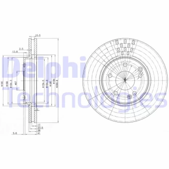 DELPHI BG3396 Brake Disc