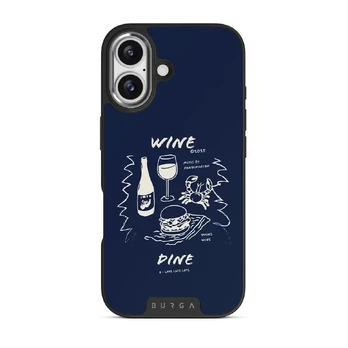 Wine & Dine - iPhone 17 Case, Elite Dark (MagSafe) / Silver