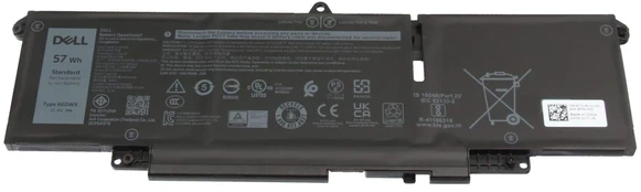 Dell Btry,Pri,57Whr,3C,Lith,Byd,Ren