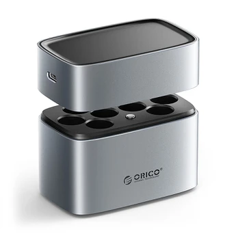 Orico EV8 AA Lithium Baterija Charger with Storage Function - Sidabrinis