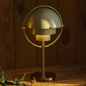 Gubi akumuliatorinė stalo lempa "Multi-Lite", žalvaris/pilka, aukštis 30 cm