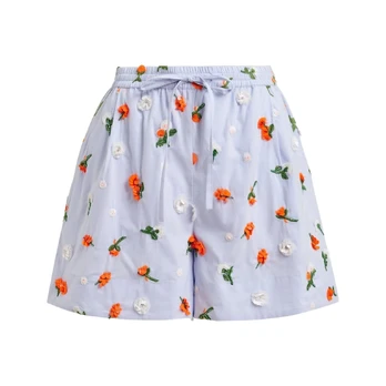 Šortai moterims, Marga, 2 embroidered mini shorts