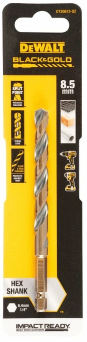 Grąžtas metalui HEX 1/4, 8,5 mm, DeWALT