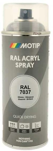 Motip Ral 7037 high gloss dust pilkas
