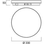 "Sylvania Start Surface Slim" lubinis šviestuvas, Ø 33 cm, IP54, dim.