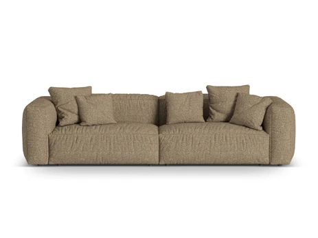 Boucle Modular Sofa, "Martina", 4 Seats, 320x106x75, Cappuccino