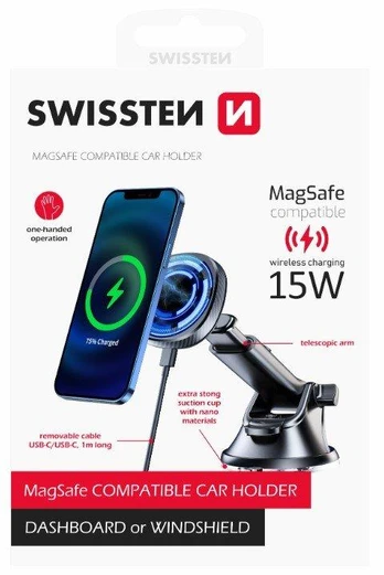 Swissten 15W MagSafe belaidis įkrovimas