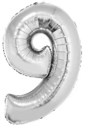ESPA Folie tal ballon 9 sølv, 80 cm