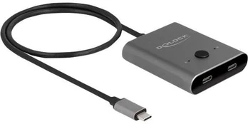 Delock USB 10 Gbps USB Type-C Switch 2 auf 1 bidirektional 8K