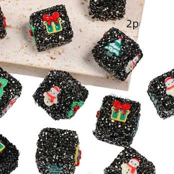 Karoliukai, kalėdiniai, 2pcs/set Black
