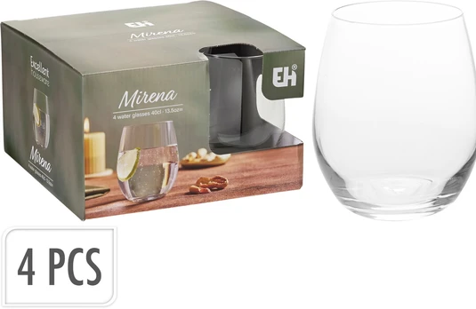 Stiklinės AURA GLASS COLLECTION, 390 ml, 4 vnt.