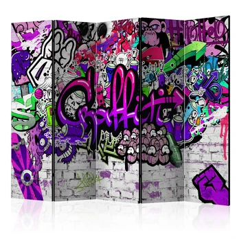 Artgeist Pertvara - Violetinė Graffiti [Room Dividers]