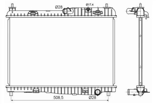 Variklio radiatorius NRF NRF 53152
