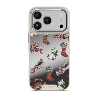 Merry Kitty - iPhone 17 Pro Case, Elite Mirror Light (MagSafe) / Silver