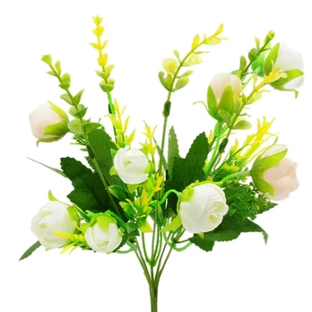 Dirbtinė vėdrynų puokštė, 32 cm : Spalva - Mėlyna