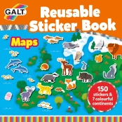 Galt - Reusable Sticker Book - Maps (55-1005287) kaina