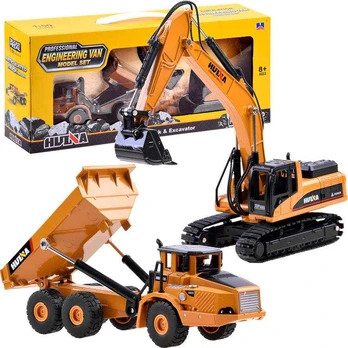 Metal excavator + tipper set models ZA3910
