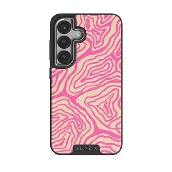 Pink Shores - Samsung Galaxy S25 Plus Case, Elite Dark (Magnetic) / Silver