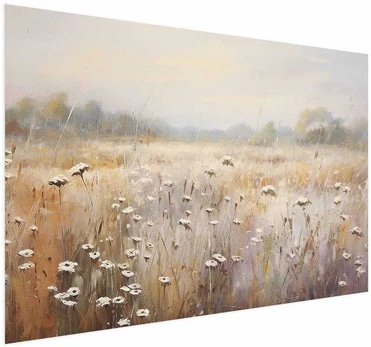Artgeist Plakatas - Impressionist meadow – field landscape in a pastel colour palette