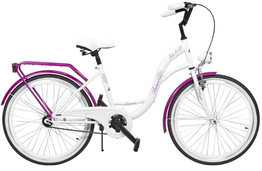 Dviratis AZIMUT Julie 24" 2023 white-violet