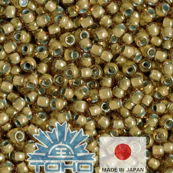 TOHO® Biseris Inside-Color Topaz/Lt Gray-Lined 11/0 (2,2 mm) 10 g.