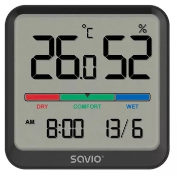Temp./humidity sensor SAVIO CT-01/B black