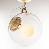 "Artemide Miconos" stiklinis žalvario spalvos lubinis šviestuvas