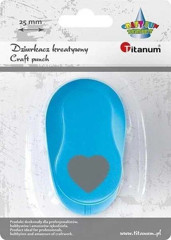 Titanium EDUKAMP 25 mm širdies motyvų perforatorius