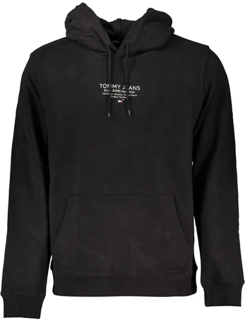 Juoda BLUZA MĘSKA TOMMY HILFIGER BEZ ZAMKA