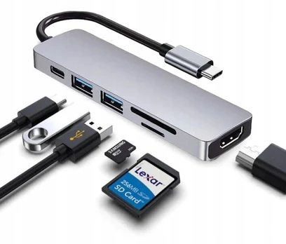 Thunderbolt 3, USB-C, USB-A 3.0, HDMI, SD
